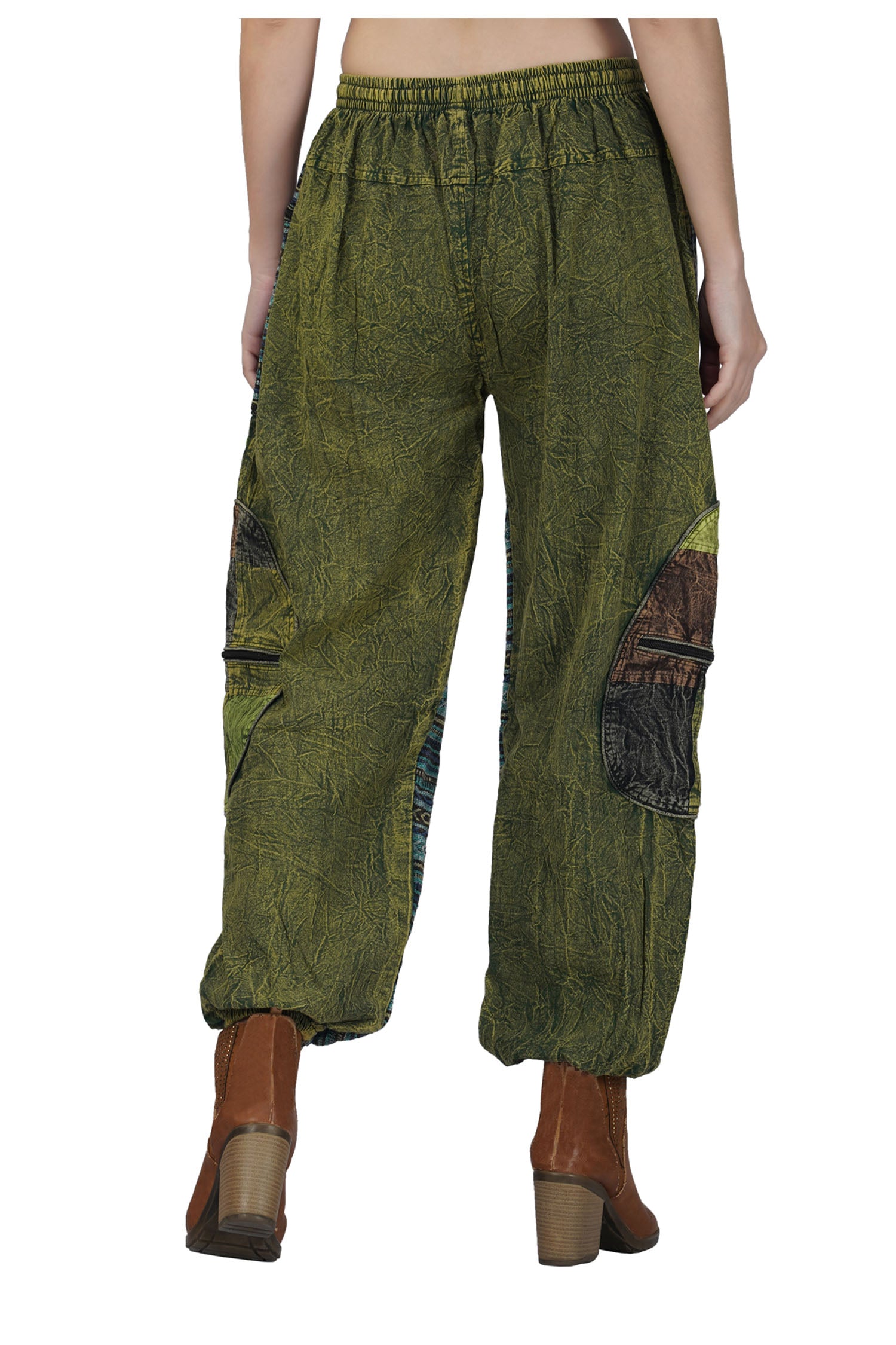 Acid Wash Trousers – Green