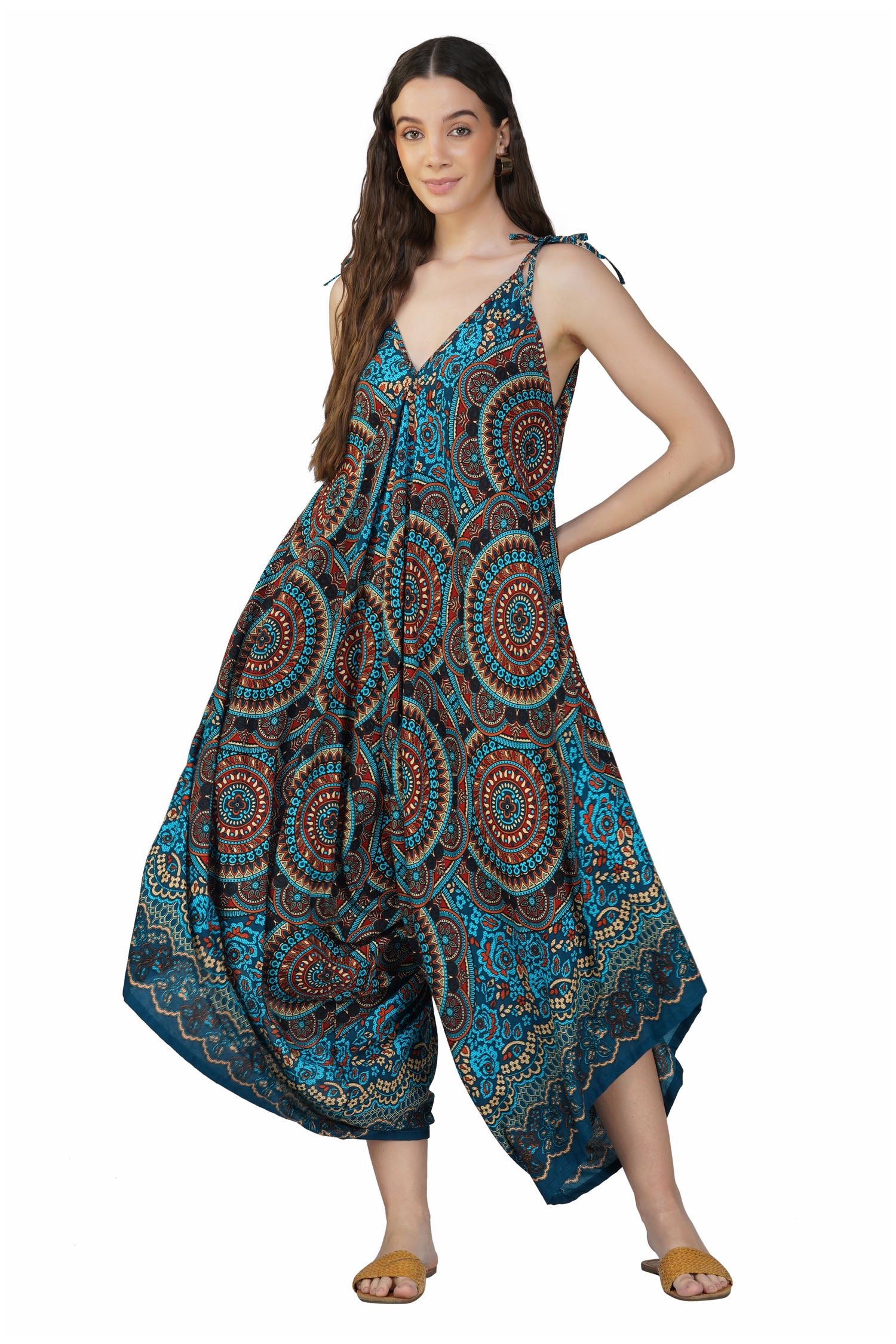 Full Length Jumpsuit - Turquoise