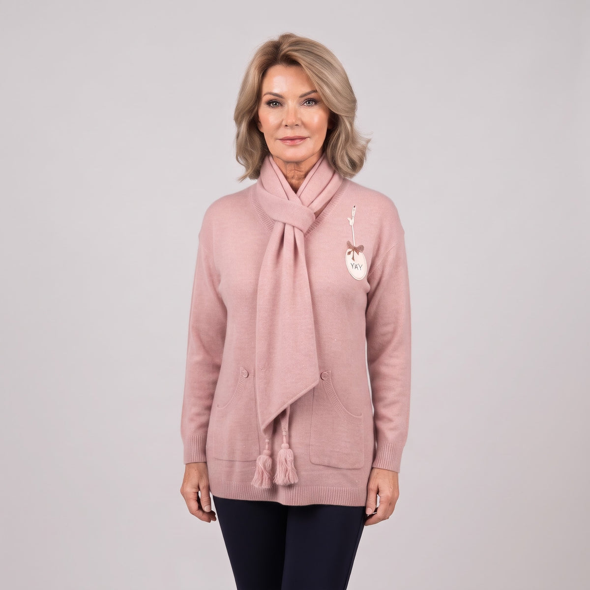 Tassel Scarf Jumper