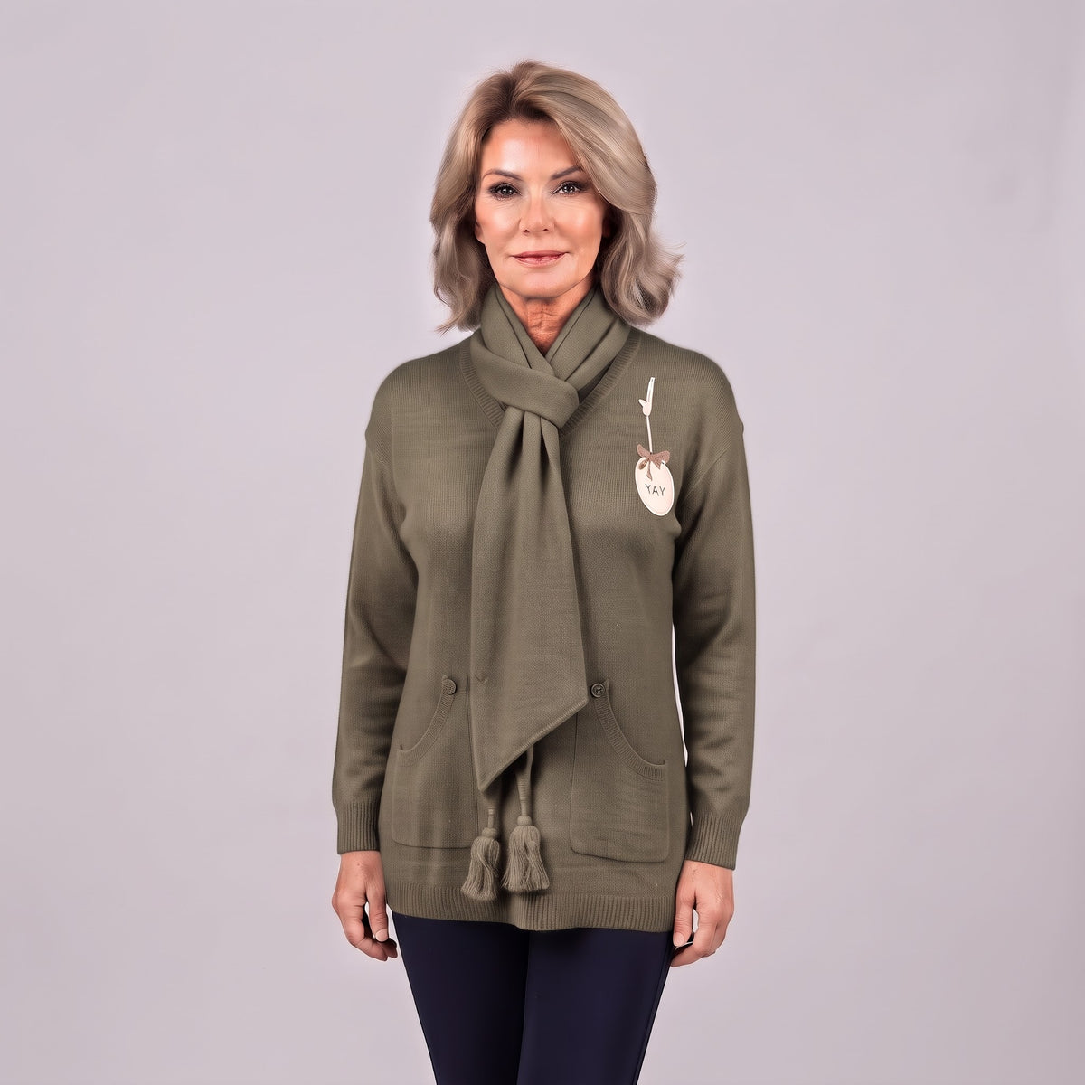 Tassel Scarf Jumper