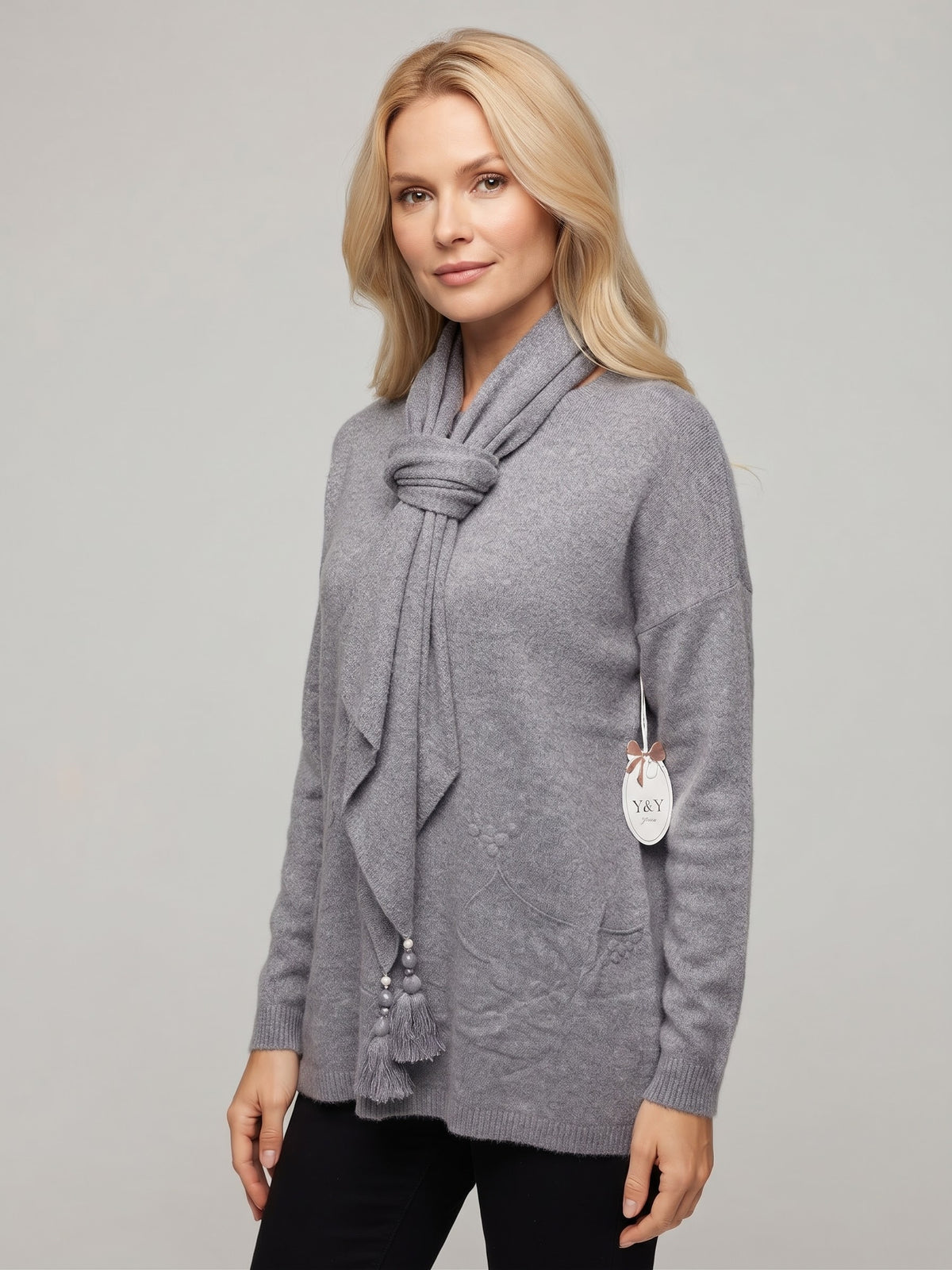 Tassel Scarf Jumper
