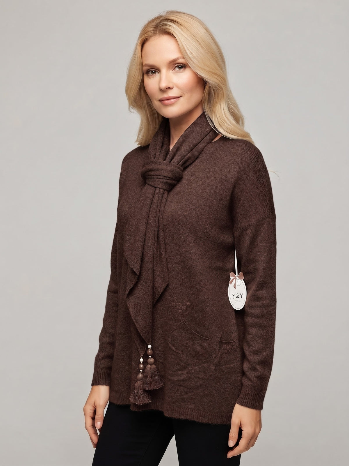 Tassel Scarf Jumper