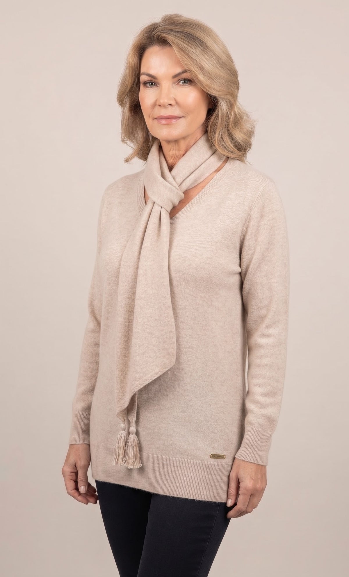 Tassel Scarf Jumper